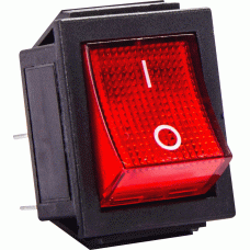 Переключатель 1 клавиша 2NO 31мм с подсветкой красный неон 220V [s2040004] e.switch.key.04 E.NEXT