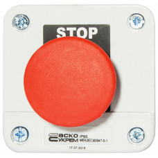Пост одноместный "Стоп" 2.5А(220V) 1NC IP54 грибок [A0140020004] XAL-B164Н29 АСКО