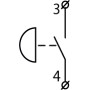 Кнопка управления "Грибок" 1NO 22мм без подсветки черная [A0140010080] XB2-BC21 АСКО
