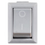 Переключатель 1 клавиша 1NO 19.2мм без подсветки серая [A0140040051] kcd1-101 Grey/Grey АСКО