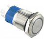 Кнопка металлическая плоская 1NO+1NC 16мм с подсветкой красный LED 220V с фиксацией [A0140010098] TYJ 16-361 АСКО