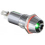 Лампа сигнальная 10мм зеленый LED 24V AC/DC металл [A0140030119] AD22C-10 АСКО