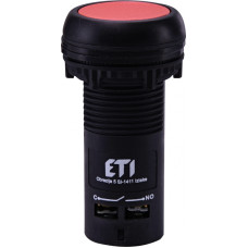 Кнопка управления 1NO+1NC 22мм без подсветки красная [4771470] ECF-11-R ETI