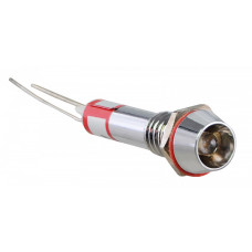 Лампа сигнальная 6мм белый LED 220V AC металл [A0140030099] AD22C-6 АСКО