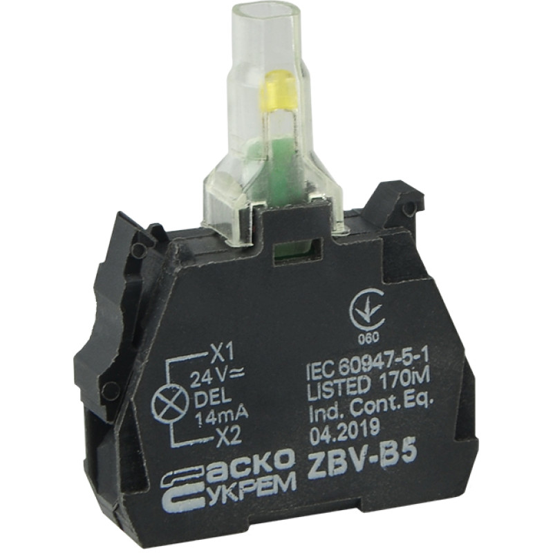 Модуль светодиодный 24V AC/DC LED желтый для кнопок ТВ5 [A0140010212] ZBV-B5 АСКО