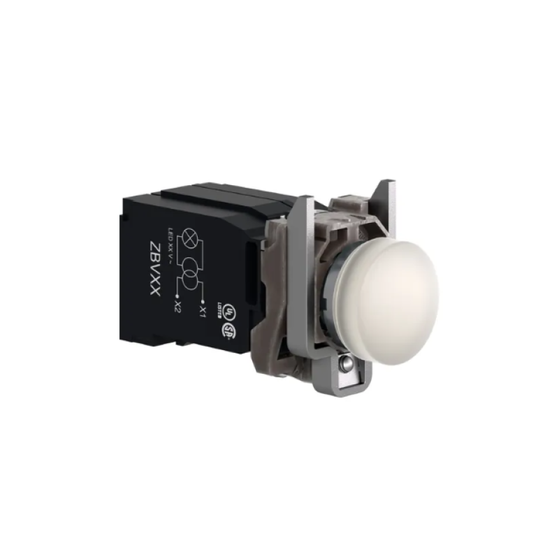 Лампа сигнальная 22мм белый LED 220V AC [XB4BV5B1] Harmony XB4 Schneider Electric