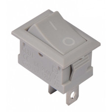 Переключатель 1 клавиша 1NO 19.2мм без подсветки серая [A0140040051] kcd1-101 Grey/Grey АСКО