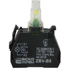 Модуль светодиодный 24V AC/DC LED желтый для кнопок ТВ5 [A0140010212] ZBV-B5 АСКО