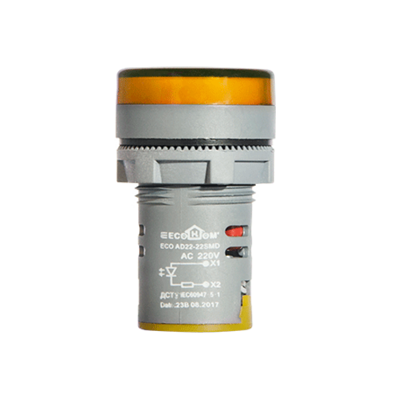 AD22-22S MD желтая 220V АC, Аско [ECO090010010] Сигнальная арматураAD22-22S MD желтая 220V АC