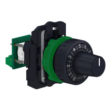 Потенциометр 22мм с маркировкой 10к.Ом. пластик [XB5AD912R10K] Harmony XB5 Schneider Electric