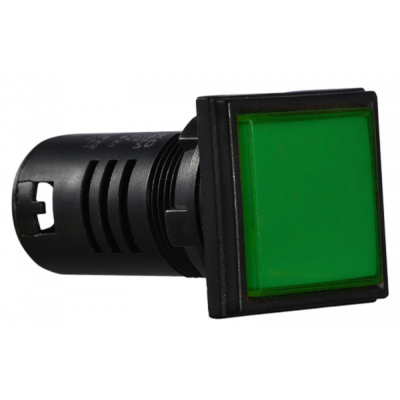 Лампа сигнальна 22мм зелений LED 220V АC [A0140030156] AD22-22F АСКО