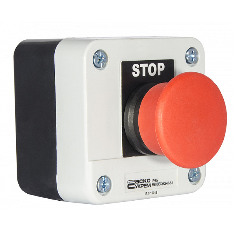 Пост одномісний "Стоп" 2.5А(220V) 1NC IP54 грибок [A0140020004] XAL-B164Н29 АСКО
