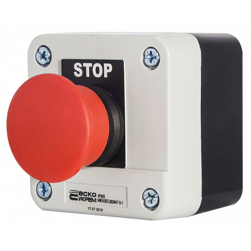 Пост одномісний "Стоп" 2.5А(220V) 1NC IP54 грибок [A0140020004] XAL-B164Н29 АСКО