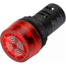 Сигнализатор звуковой (зуммер) 22мм красный LED 24V AC/DC [593394] ND16-22FS CHINT