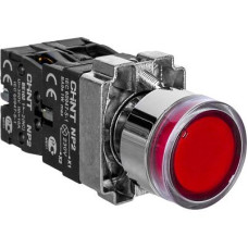 Кнопка управления 1NO+1NC 22мм с подсветкой красный LED 230V [574366] NP2-BW3465 CHINT