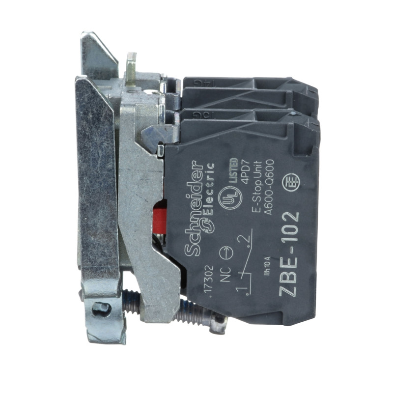 Корпус кнопки с контактом 2NC 3A 240V AC/DC с винтовым зажимом [ZB4BZ104] Harmony XB4 Schneider Electric
