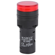 Лампа сигнальная 16мм красный LED 230V АС [s009014] e.ad16.230.red E.NEXT