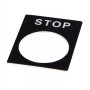 Табличка маркувальна установочний Ø22мм "STOP" чорна для кнопок XB2 [A0140010070] АСКО