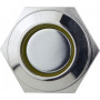 Кнопка металлическая 1NO+1NC 16мм с подсветкой желтый LED 220V [A0140010094] TYJ 16-261 АСКО