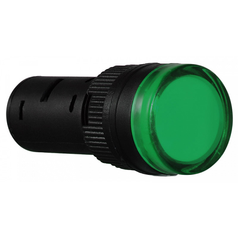 Лампа сигнальная 16мм зеленый LED 220V АC [A0140030051] AD16-16DS АСКО