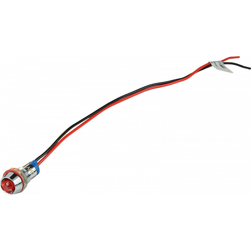 Лампа сигнальная 8мм красный LED 24V AC/DC металл [A0140030213] AС22C-8 АСКО
