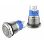 Кнопка металлическая плоская 1NO+1NC 19мм с подсветкой красный LED 220V [A0140010112] TYJ 19-271 АСКО