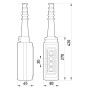 Тельферный пост 4-положения 4NO+4NC IP65 [s007009] e.cs.stand.xac.a.481 E.NEXT