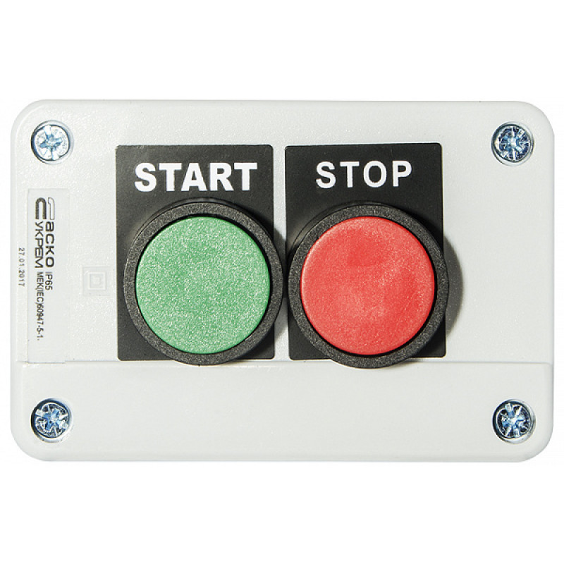 Пост двомісний "Старт-Стоп" 2.5А(220V) 1NO+1NC IP54 [A0140020005] XAL-B211Н29 АСКО