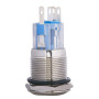 Кнопка металлическая плоская 1NO+1NC 19мм с подсветкой красный LED 220V [A0140010112] TYJ 19-271 АСКО