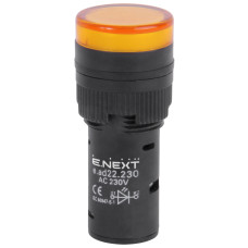 Лампа сигнальная 22мм желтый LED 230V АС [s009024] e.ad22.230.yellow E.NEXT