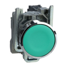 Кнопка управления 1NO 22мм без подсветки зеленая самовозвратом [XB4BA31] Harmony XB4 Schneider Electric