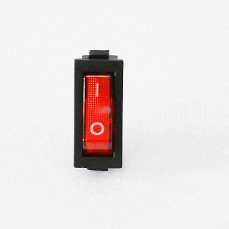Переключатель 1 клавиша 1NO 28мм с подсветкой красный неон 220V [s2040003] e.switch.key.03 E.NEXT
