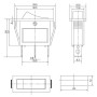 Переключатель 1 клавиша 1NO 24мм с подсветкой белый неон 220V [A0140040039] KCD3-101N-12 WH/B АСКО
