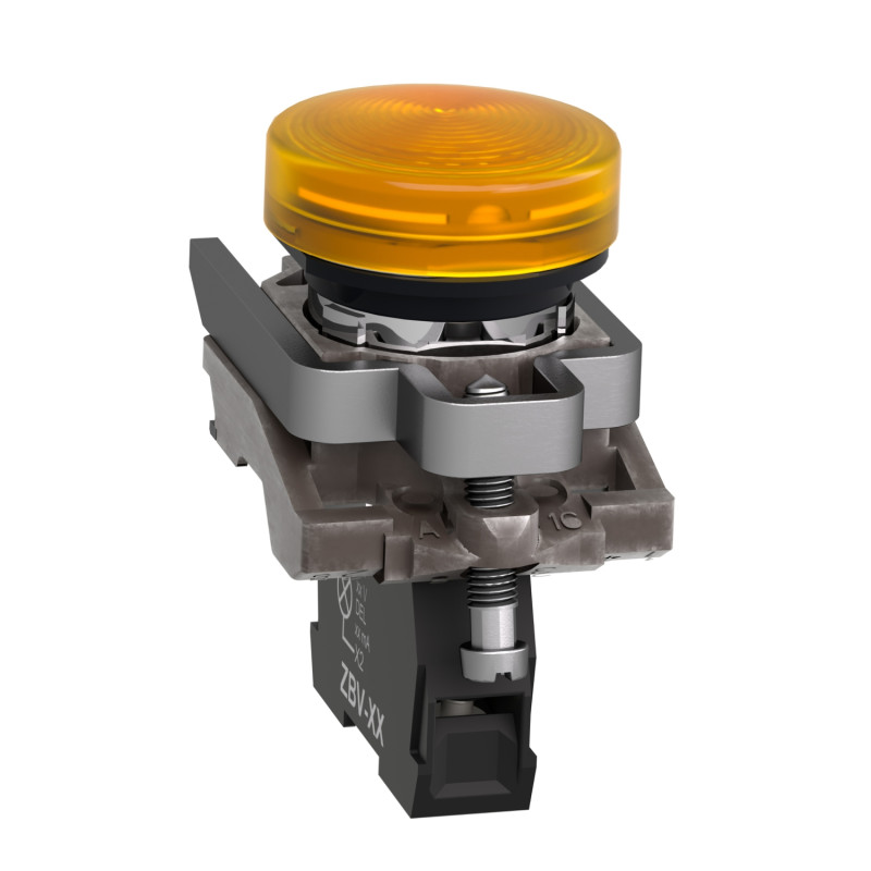 Лампа сигнальная 22мм 250V AC BA 9s желтый без лампи [XB4BV65] Harmony XB4 Schneider Electric