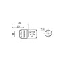 Лампа сигнальна 22мм синій LED 24V АC/DC [A0140030185] AD22E-12DS АСКО