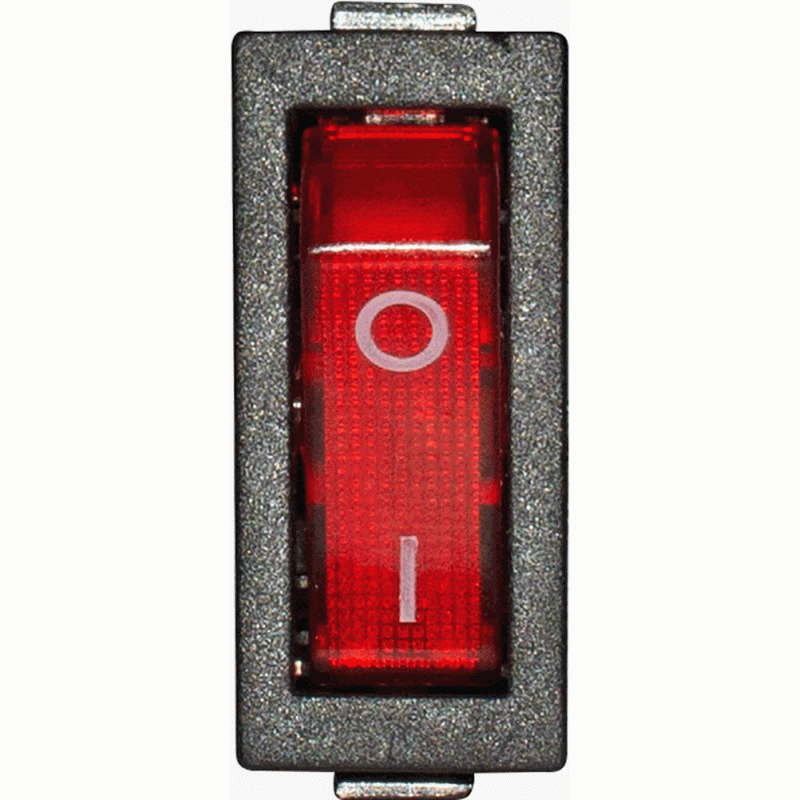 Переключатель 1 клавиша 1NO 28мм с подсветкой красный неон 220V [s2040003] e.switch.key.03 E.NEXT