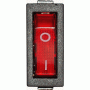 Переключатель 1 клавиша 1NO 28мм с подсветкой красный неон 220V [s2040003] e.switch.key.03 E.NEXT