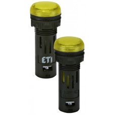 Лампа сигнальная 16мм матовая желтый LED 240V AC [4771608] ECLI-16-240A-Y ETI