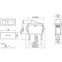 Переключатель 1 клавиша 1NO 28мм с подсветкой красный неон 220V [s2040003] e.switch.key.03 E.NEXT