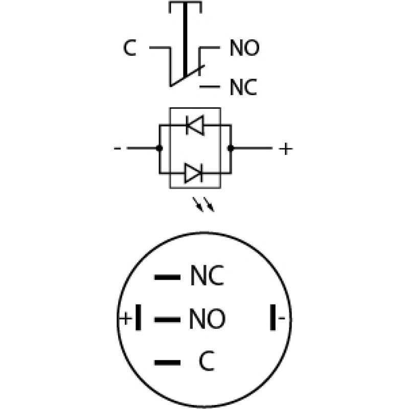 Кнопка металлическая плоская 1NO+1NC 19мм с подсветкой красный LED 220V [A0140010112] TYJ 19-271 АСКО
