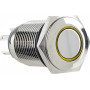 Кнопка металлическая 1NO+1NC 16мм с подсветкой желтый LED 220V [A0140010094] TYJ 16-261 АСКО