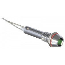 Лампа сигнальная 6мм зеленый LED 220V AC металл [A0140030100] AD22C-6 АСКО