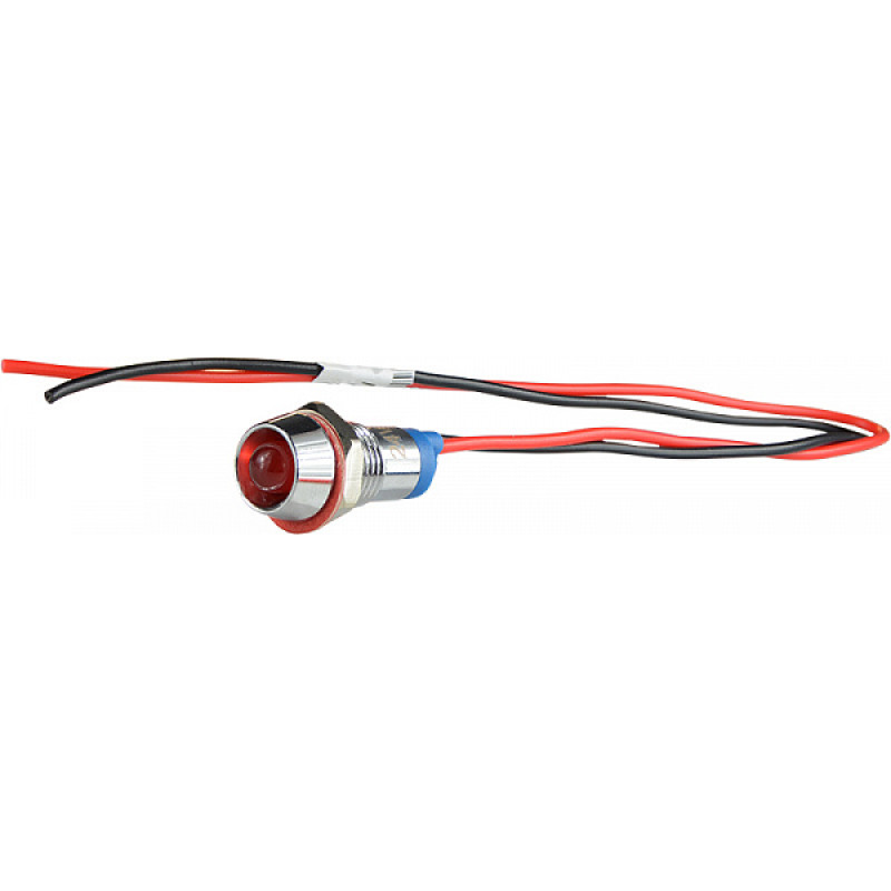 Лампа сигнальная 8мм красный LED 24V AC/DC металл [A0140030213] AС22C-8 АСКО