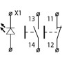 Пост тримісний "Старт-Стоп-Сигнал" 2.5А(220V) 1NO+1NC IP54 червоний індикатор [A0140020019] XAL-B376 АСКО