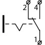 Кнопка управления 1NO+1NC 22мм без подсветки черная с фиксацией [A0140010040] XB2-EH125 АСКО