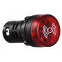 Сигналізатор звуковий (зумер) 22мм червоний LED 220V АC [A0140030159] AD22-22 BM/r АСКО