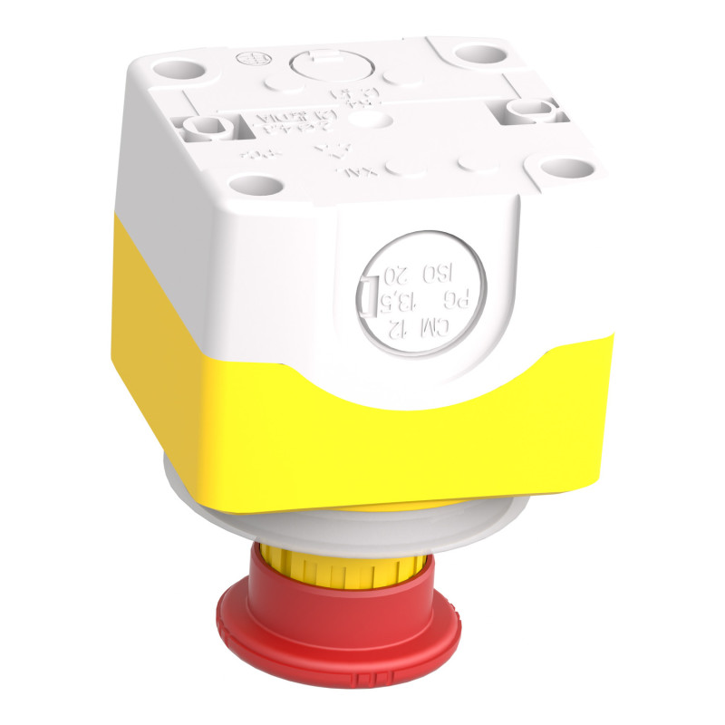 Пост одноместный "Аварийный Стоп" 3A 24V 1NO+2NC IP66 грибок [XALK178W3B140G] Harmony XALK Schneider Electric
