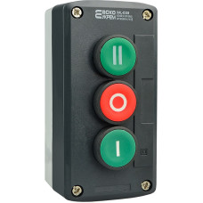 Пост трехместный "Старт1-Старт2-Стоп" 2.5А(220V) 2NO+1NC IP54 [A0140020067] XAL-D339 АСКО