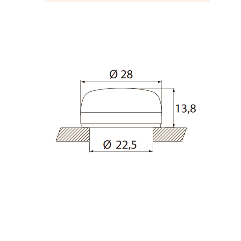 Лампа сигнальна 22мм матова жовтий LED 24V AC/DC [4771703] ELPI-024С-Y ETI