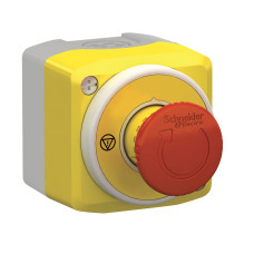 Пост одноместный "Аварийный Стоп" 3A 24V 1NO+2NC IP66 грибок [XALK178W3B140G] Harmony XALK Schneider Electric